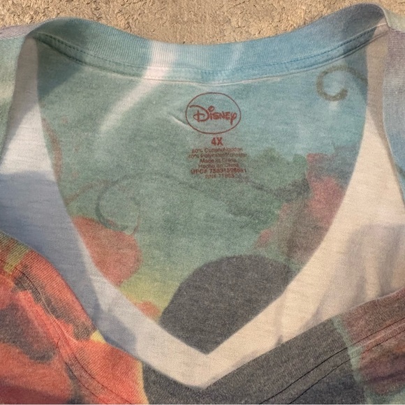 Disney Mickey Mouse Tie Dye Print Multicolor Graphic Tee Size 4X - Picture 6 of 13